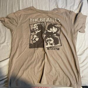 Gap The Beatles Get Back Graphic Tee Tan Teen Size 14-16